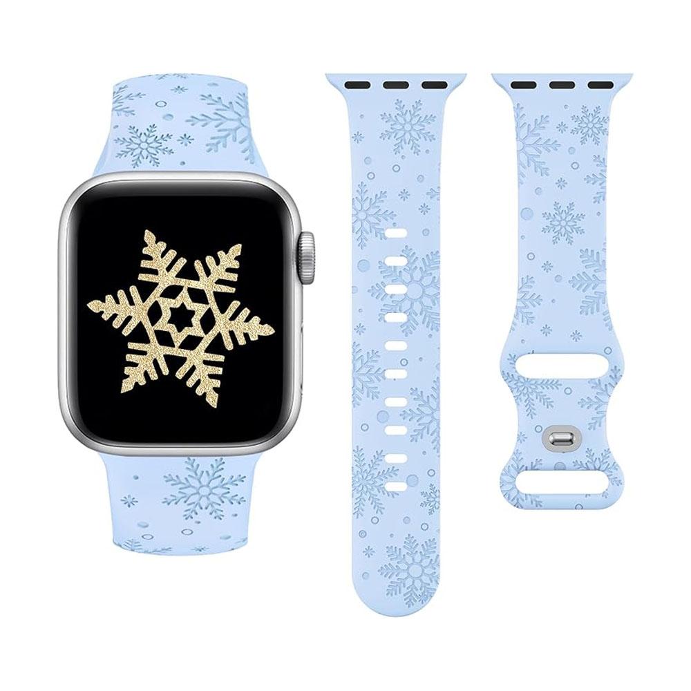 Christmas Strap For Apple Watch Bands 49mm 46mm 45mm 44mm 42 40mm Engraved Bracelet Correa IWatch Series 11 10 SE 9 8 7 Ultra2 3