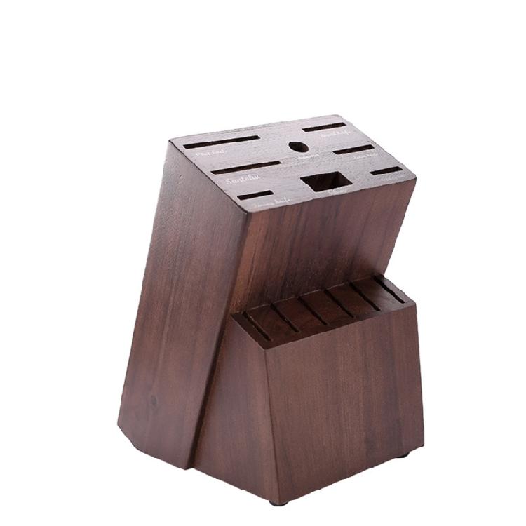 14 Slot Wooden Cutter Organizers Kitchen Cutter Storage Holder With Ventilation Holes Home Desktop Cutter Storage Rack
