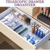 Expandable Drawer Storage Organizers Compartments Sturdy Waterproof ABS Plastic Tray For Utensils Accessories