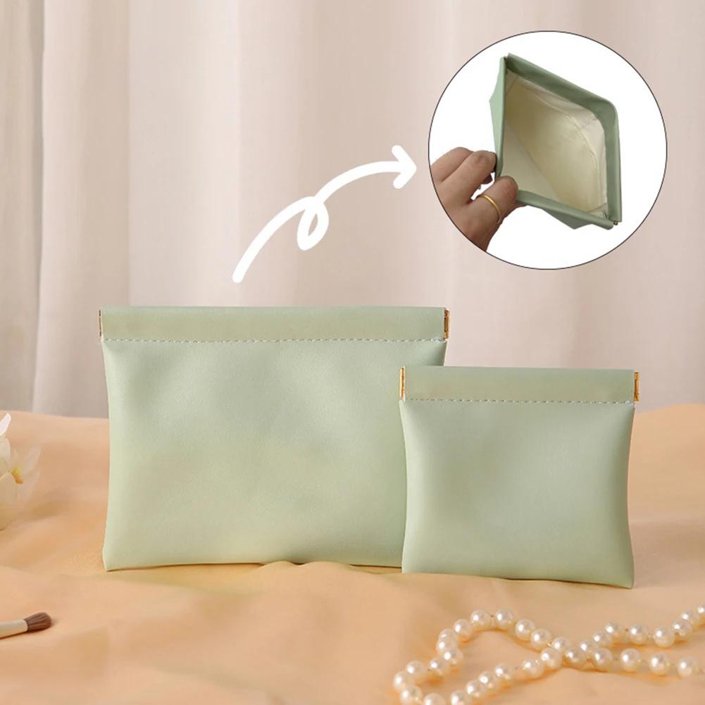 Automatic Closure PU Storage Bag for Portable Organization of For Cables and Headphones Compact and Lightweight Design