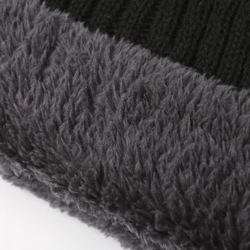 Winter Men Women Thick Beanie Hat Knitted Hat Winter Cap Beanie Female Wool Neck Scarf Cap Balaclava Mask Bonnet Hats Set
