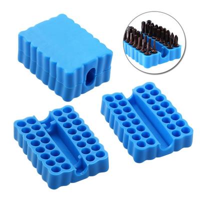 32 Holes Plastic 1/4 Inch Hex Shank Screwdriver Bit Holder Portable Storage Case