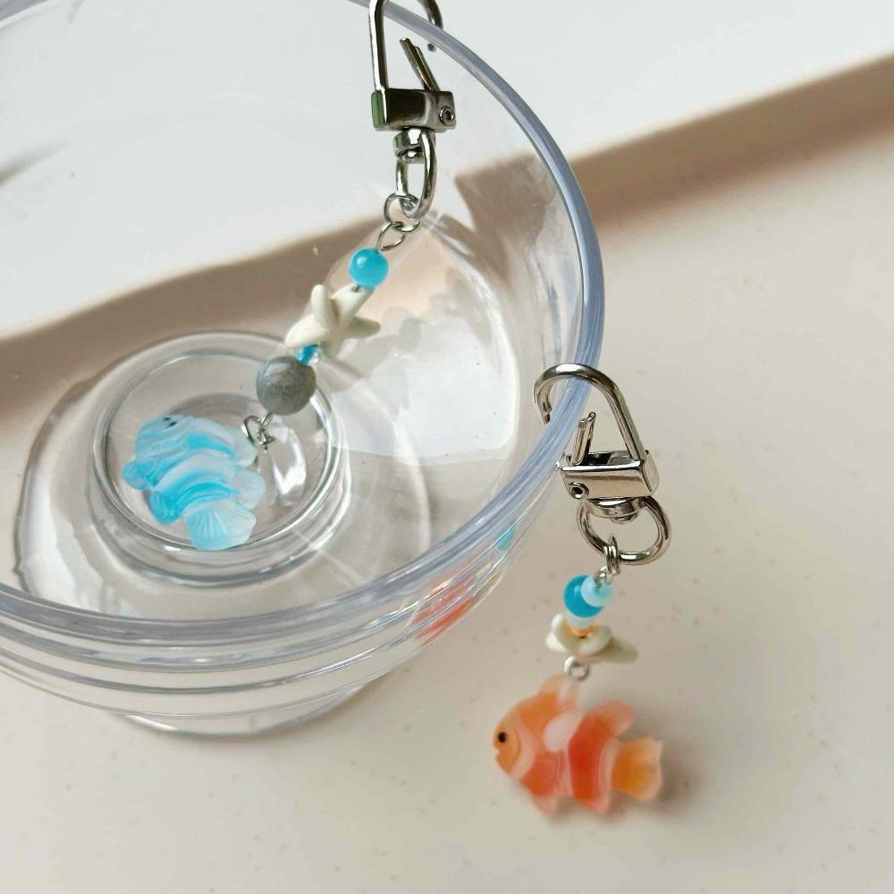 Little Fish Phone Hanging Rope Keychain Mobile Phone Chain Fish Phone Chain  Telephone Jewelry