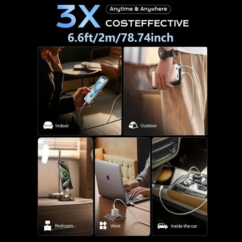 60W PD USB-C USB C Fast Charger Cable For 17 Air 16 Pro Max 15 Plus Type C Quick Charging Samsung