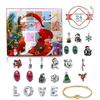 24 Days Christmas Advent Calendar Ring Necklace Earrings 2023 New Year Countdown Advent Calendar Christmas Gift for Girls Kids