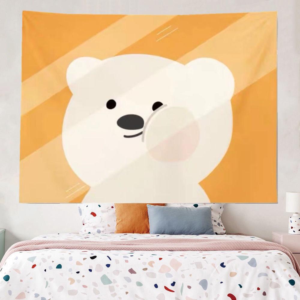 Lovely Bear Background Cloth Tapestry Dormitory Bedside Girl Heart Home Decoration Bedroom Tapestry