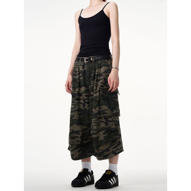 Madwitch Chinese Fad Original Camouflage Wide-Leg Overalls
