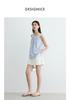 Minimalist Round Neck Shirt, Loose and Elegant Sleeveless Shirt