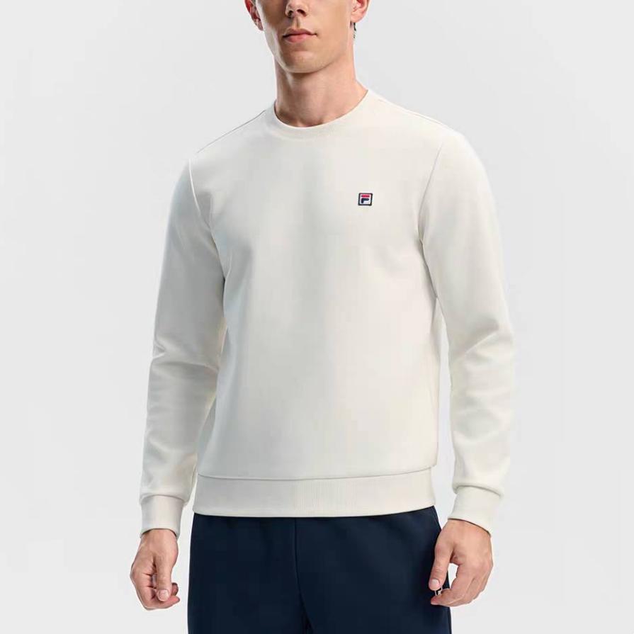 FILA Athletics Logo Antibacterial Warm Tennis Long Sleeve Sweatshirt Men sweatshirt A51M543201F-IV