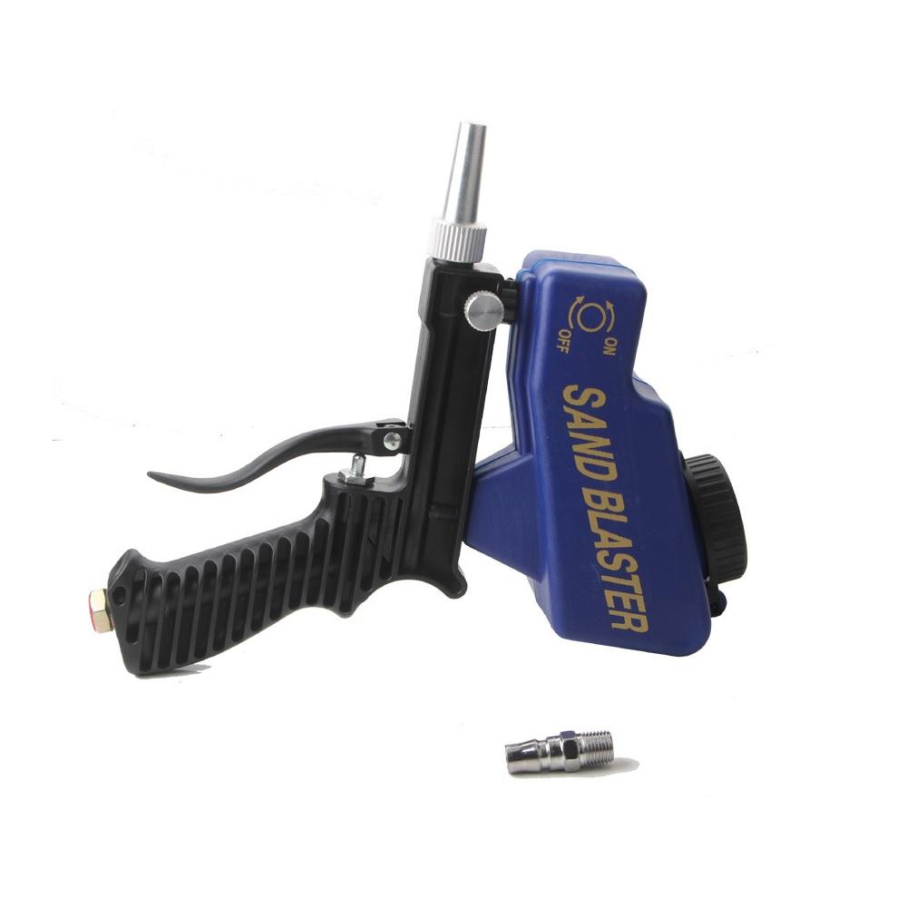 Hand Held Portable Media Spot Sand Blasting Gun Air Gravity Feed Rust Remover 600CC