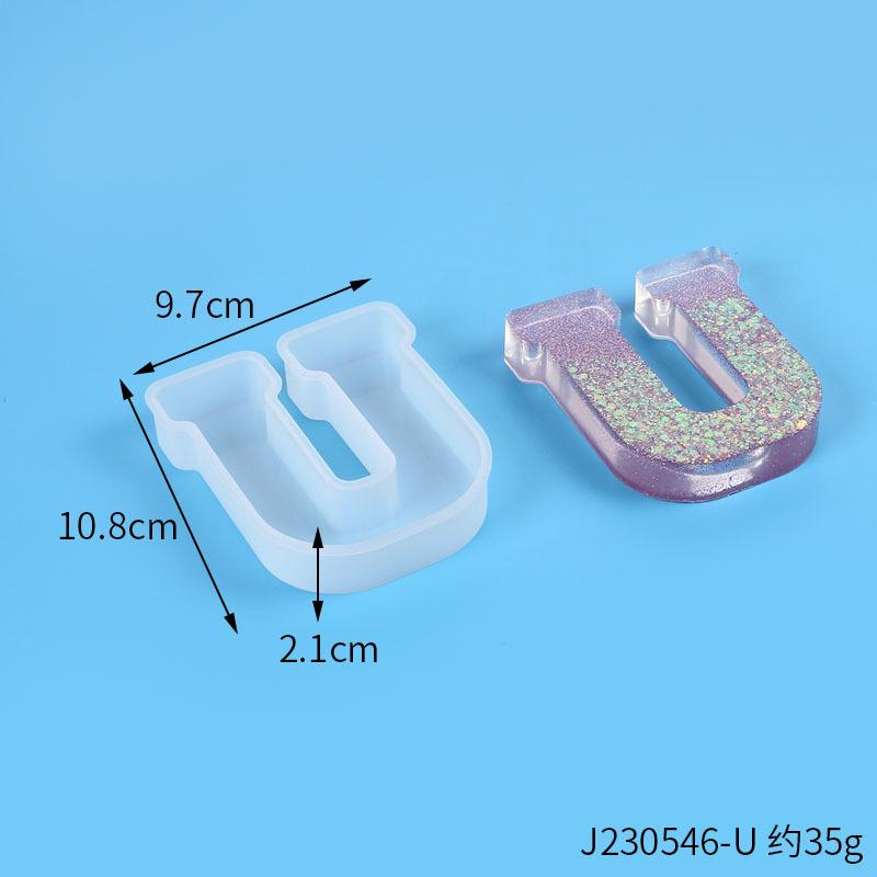 A-Z Alphabet Letter Shape Silicone Resin Casting Molds DIY Epoxy Resin Moulds