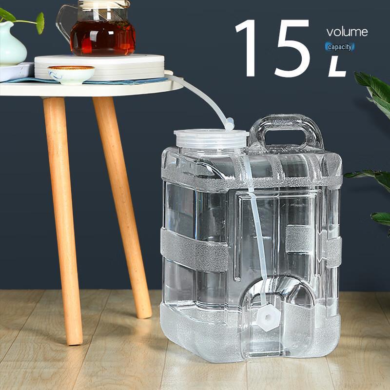 OEING Transparent Portable Tea Water Storage Bucket 24x24x38cm