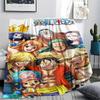 1pz Una Pezzo Monkey D Luffy Coperta in Flanella Fantasia Adatta a Tutte le Stagioni per Arredamento Casa Calore e Comfort Regali Regalo Festivo