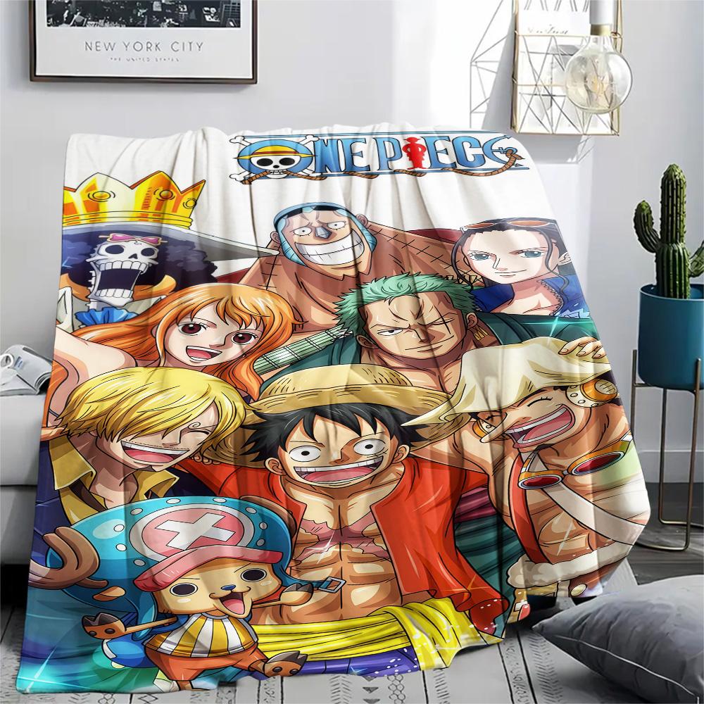 1pz Una Pezzo Monkey D Luffy Coperta in Flanella Fantasia Adatta a Tutte le Stagioni per Arredamento Casa Calore e Comfort Regali Regalo Festivo
