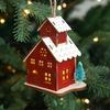Wood Christmas Cabin with Light Elegant Christmas Village Wood Houses with Soft Lighting Indoor Decors Gift