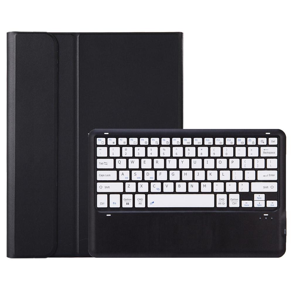 

AV14 For vivo Pad3 Pro/iQOO Pad2 Pro Leather+TPU Tablet Cover with Bluetooth-compatible Keyboard Black+White
