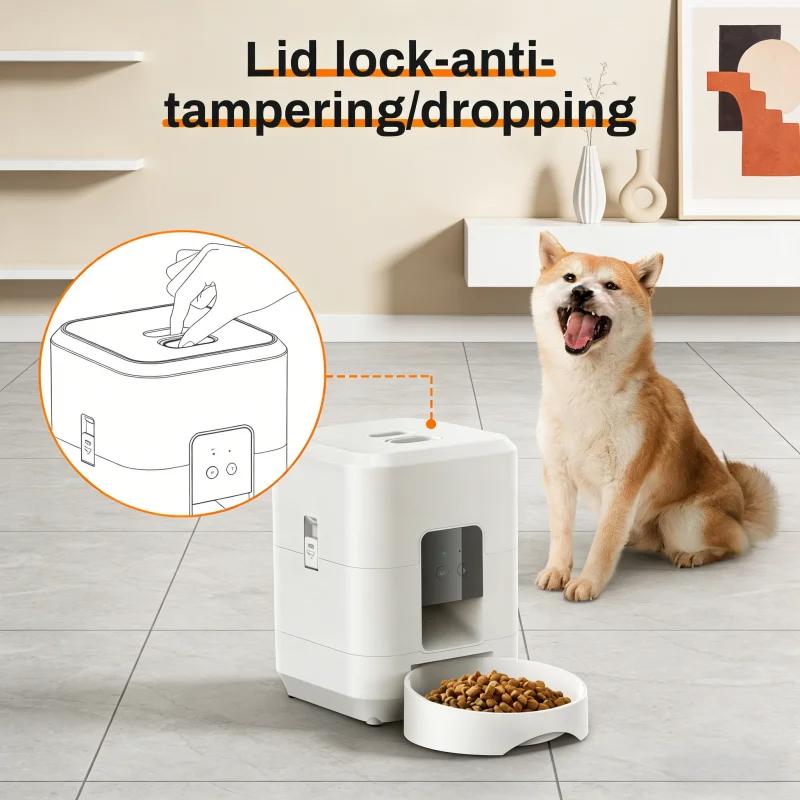 2L Automatic Pet Feeder,Wifi Smart Cat Dog Food Dispenser,App Controlled Slow and Quantitative Feeding for Pets Cat Accessories.