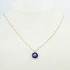 and My Jewelry 18K Natural Sapphire Necklace Solitaire Round Super Special [Your Box] Pendant, 1.0 Carat, Cut, Price! [September Birthstone] [Gift