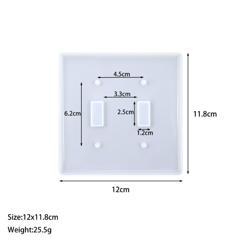 6pcs Switch Socket Silicone Resin Mold Suitable For Irregularly Shaped Handicrafts and Home Decoration of Light Switches