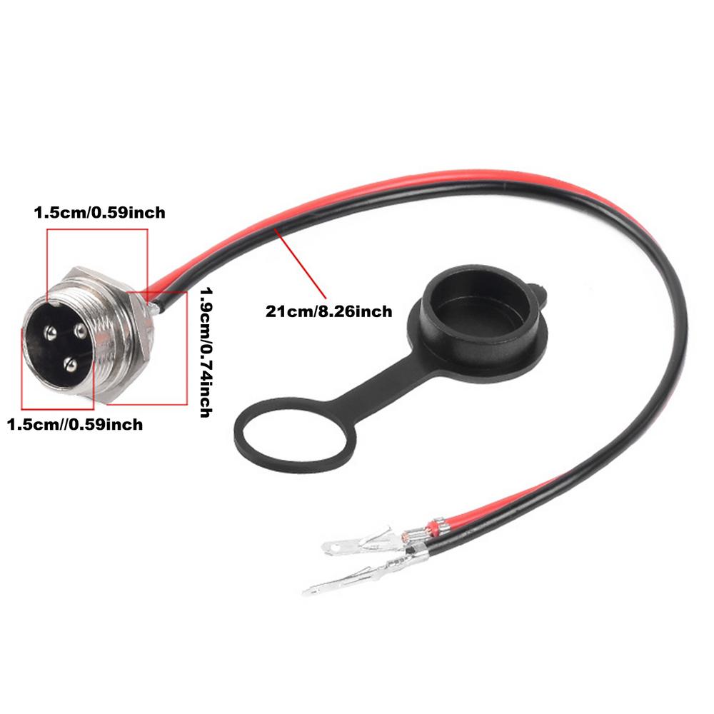 Balancing Scooter Hoverboard 10A 3 Pin Aviation Head Charger Plug Port Replacement Practical Electric Balance Car Accessories