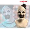 Gruselige Halloween-Clownmaske Kopfschmuck für Cosplay und Partys Schreckliches weißes Latex