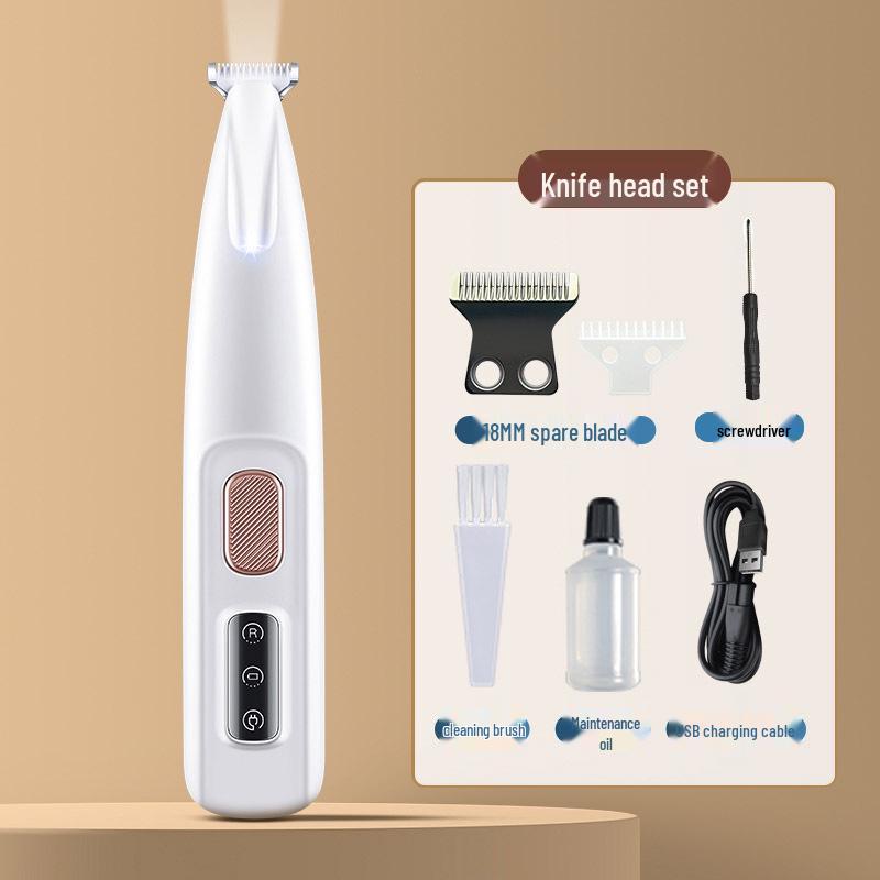 Pet Paw Trimmer: Waterproof Electric Clipper with LED for Cats & Dogs