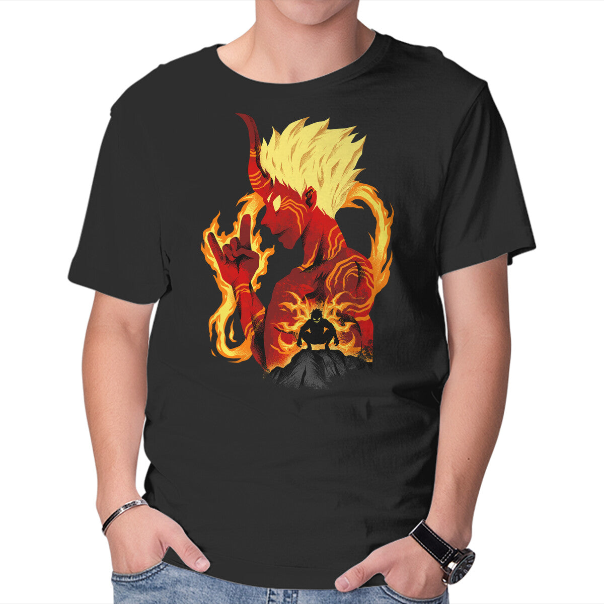 Unisex Crew Neck T-Shirt Banshoman Shadows Graphic Short Sleeve Casual Tee XXXXL