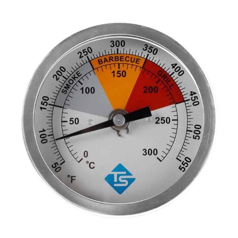 

Stainless Steel Thermometers 0-300℃/50-550℉ 1/2NPT Thread 83mm Diameter Round Dials Temperature Test Meter for Food Meat 1
