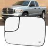 Heated Convex Mirror Glass with Blind Spot Glass Side View Mirror Glass Lens Replacement for 1500 2500 3500 2002-2008