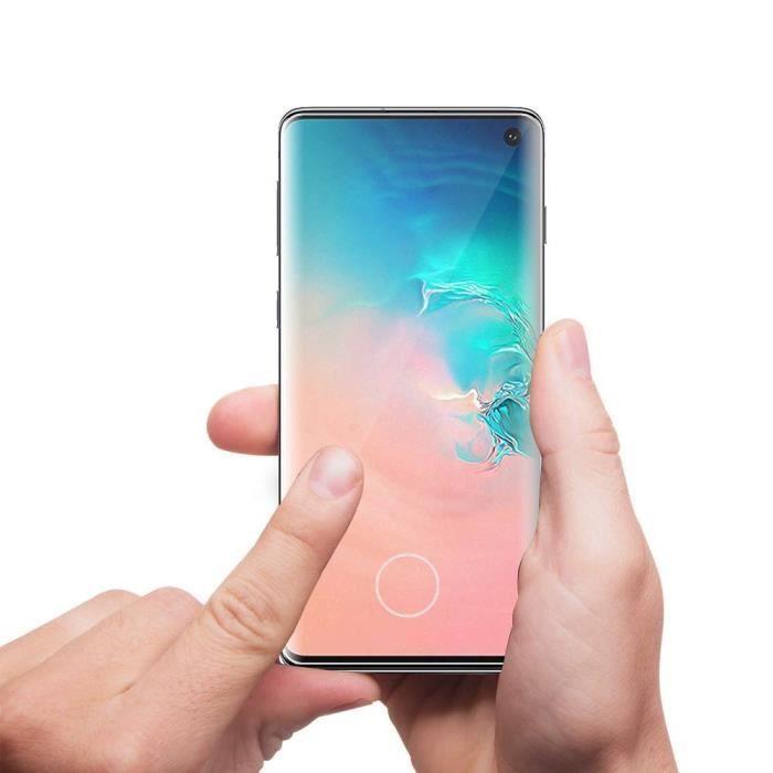 Film protecteur - VCOMP - Samsung Galaxy S10 6.1" - Lot de 3 - Verre trempé - Protection totale