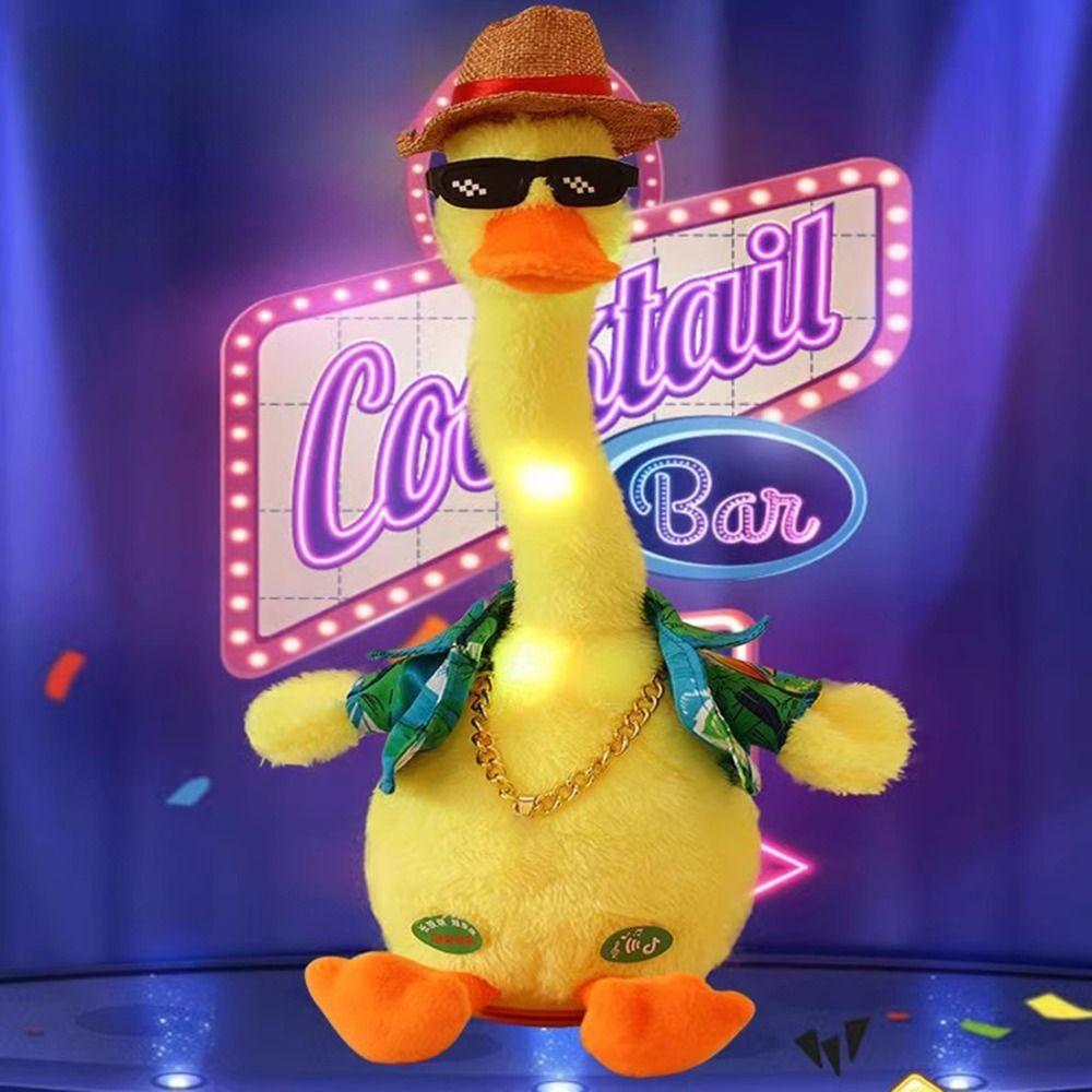 Talking Animals Electric Duck Plush Toy Music Singing Dancing Duck Toy  Children