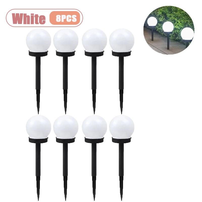 2/4/8PCS Garden Yard Solar LED Outdoor Light Bulb Waterproof for Street Park Summer Camping Decoration IP65 Rated
