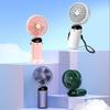 Portable Handheld Mini Fan 3000mAh Foldable Neck Hanging Fans 5 Speed Adjust USB Charge Fan with Phone Stand and Display Screen