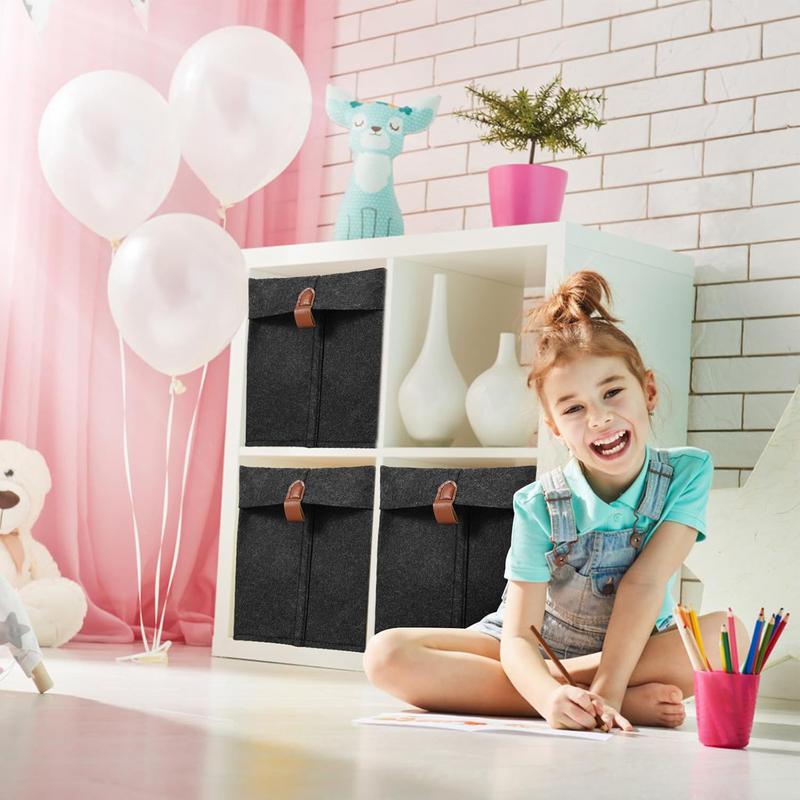 Filz Aufbewahrungskorb 12L Weiche Aufbewahrungskörbe für Spielzeug Schrank Organizer Faltbarer Stoffbehälter Kindergarten Zubehör Verpackung