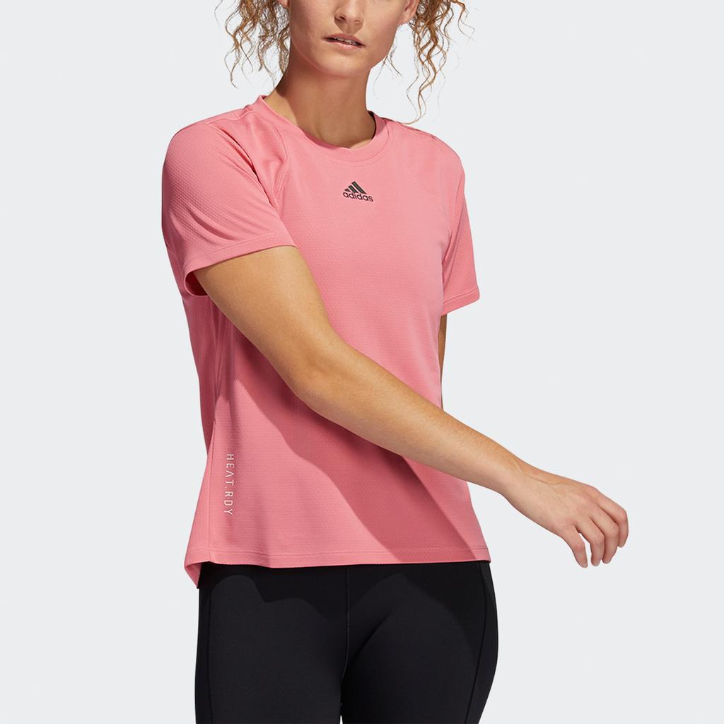 Adidas Heatrdy Focus High-Intensity Training Sports Short Sleeve Tee Women Tops Shocking-Pink H20745