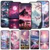 Pink Sunset Mountain Phone Case for Samsung Galaxy A56 A36 A26 A16 A34 A24 A42 A22 A20 A12 A40 A30 A10 5G Soft TPU Cover Shell