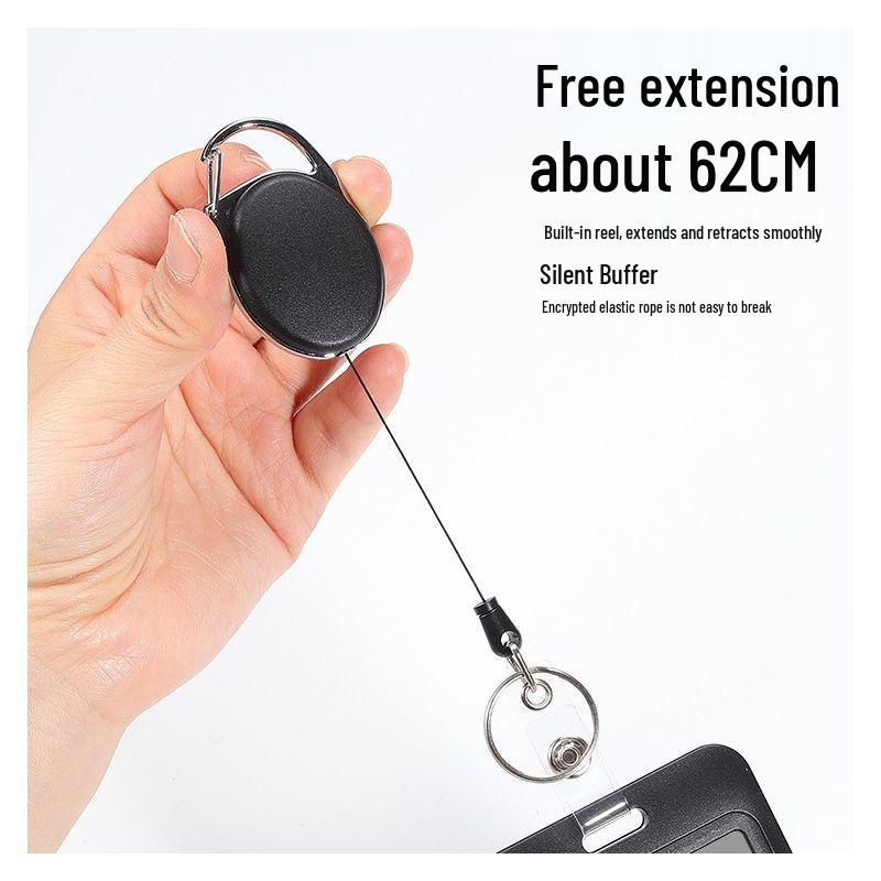 Retractable ID Card Lanyard & Badge Holder with Dual-Use Clip for Work, Campus, or Meal Cards