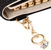Jill Stuart Eternal Embossed Cowhide Key Case Ring Brooch with Diamond Charm & 5 Hooks Genuine Leather Wallet Accessory Japan