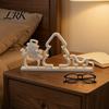 Unique Christmas Gift Ideas 3D Printed Tabletop Ornament, Snowman Tree Sleigh Figurine, Decor Minimalist Nordic Style Holiday for DIY Painting