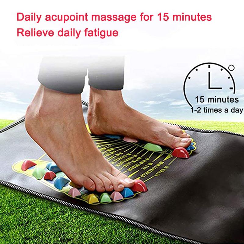 Foot Massager Mat Feet Acupressure Relaxation Pain Relieve Points Reflexology Walk Stone Physiotherapy Health Care Tool