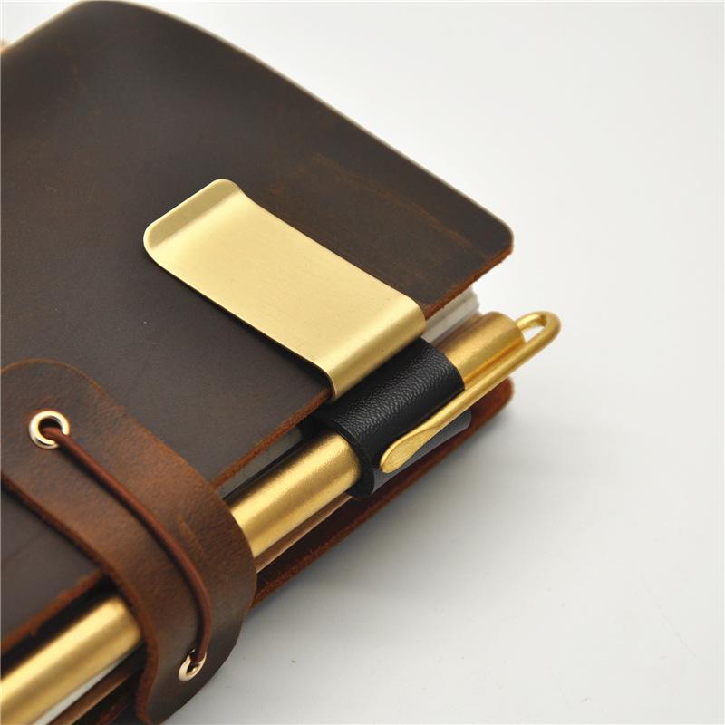 Traveler's Notebook Retro Brass Pen & Money Clip Set