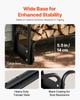 12.7FT Outdoor Firewood Rack with Cover, 152x14.2x46.1in,Heavy Duty Firewood Holder & 600D Oxford Waterproof Cover for Fireplace, Patio,