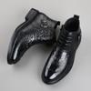 Genuine Leather Boots Men's Top Quality Winter Shoes Formal Chelsea Boots with Fur Dress Business Shoes Luxury Male Ankle Boots