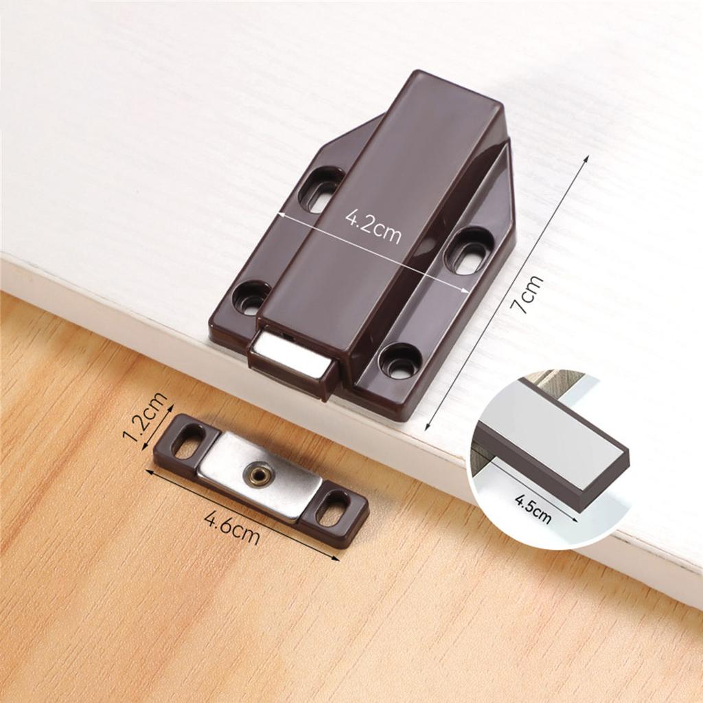 2 Pack Portable Sturdy Magnetic Push To Open Cabinet Hardwares Accessory for Hide Door and Drawers In Elegant Color