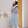 Lyocell Nightdress Women's Summer Thin Short-sleeved Dress Middle-aged Mother Loose Large Size Can Be Worn Outside Loungewear
