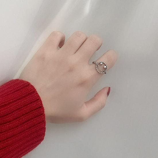 Women's Adjustable S925 Sterling Silver Retro Minimalist Open Ring