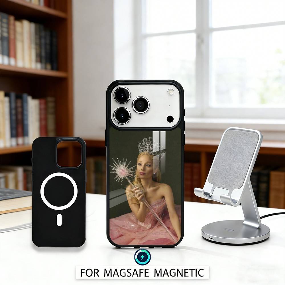 

1PC W-Wicked M-Musical G-Green-Pink Phone Case For iPhone 17,16,15,14,13,12,Pro,Max For Magsafe Magnetic Wireless Charging iPhone17