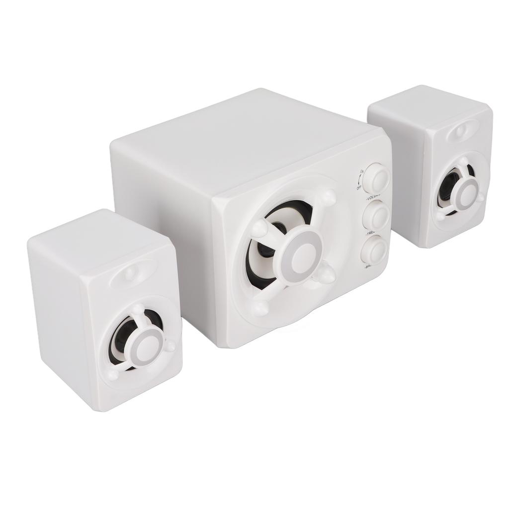 Computer Speaker 2.1 USB Powered Stereo Subwoofer Multimedia Wired Speaker with RGB LED Light for