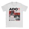 Męska koszulka ADO WORLD TOUR 100% bawełna Odzież Zabawna z krótkim rękawem z okrągłym dekoltem Koszulka Unikalne T-shirty
