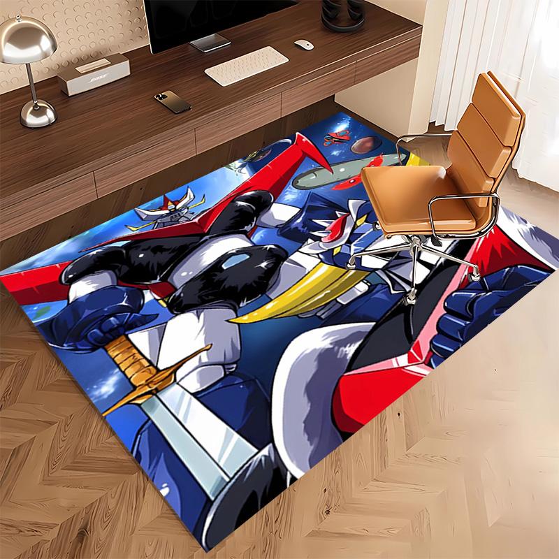 1pc UFO Robo Grendizer Print Area Rug - Soft, Washable Non-Slip Indoor Mat, Living Room, Home Office Decorative Rug,Office Decorative